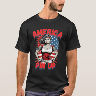TattooUp American Flag Moody And Seductive T-Shirt