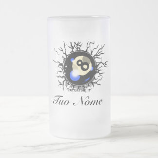 Tatuatori.it Eight Ball Frosted Glass Beer Mug