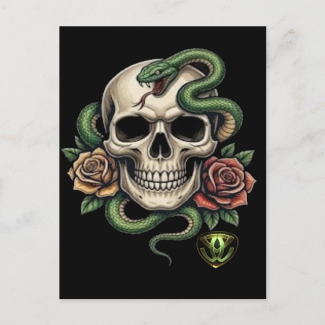 TATV-skull01 Postcard (Front)
