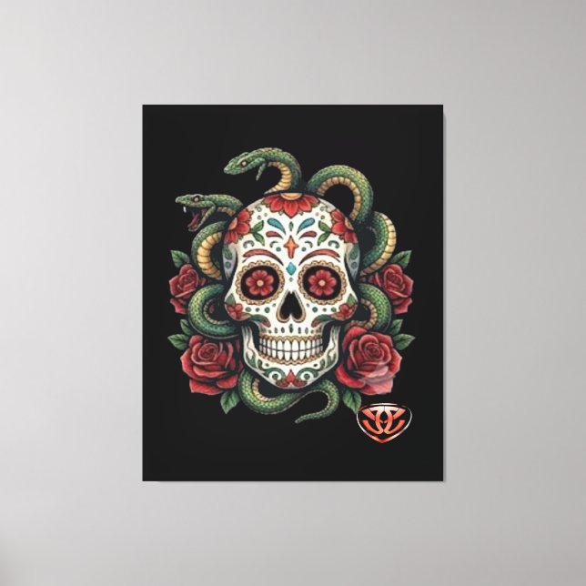 TATV-skull04 Canvas Print (Front)