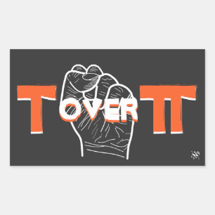 Tau and Pi math joke Sticker