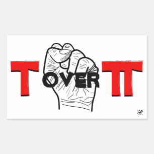 Tau and Pi math joke Sticker