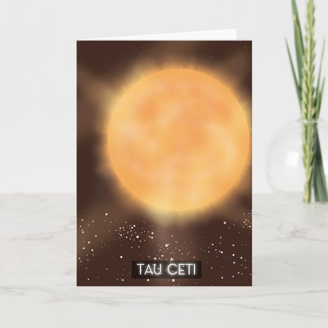 Tau Ceti Space Art poster Holiday Card (Front)