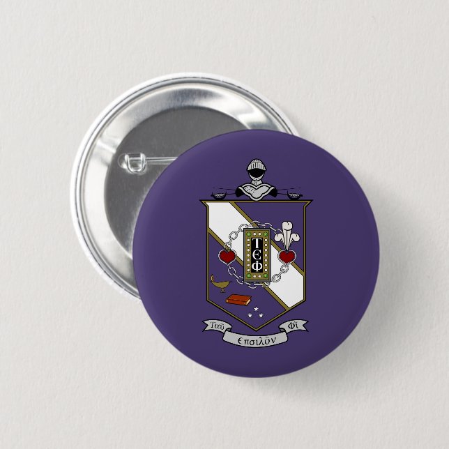Tau Epsilon Phi Tau Crest 2 Inch Round Button (Front & Back)