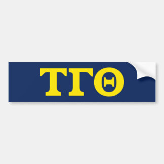 Tau Gamma Theta Bumper Sticker - Yellow Letters