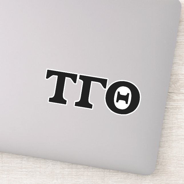 Tau Gamma Theta Vinyl Letters - Black Letters (Detail)