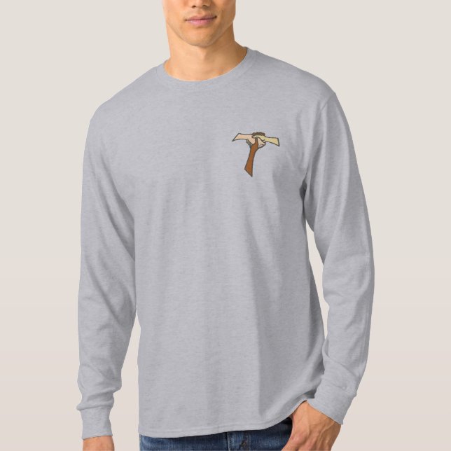 Tau hands of the world embroidered long sleeve T-Shirt (Front)