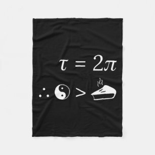 Tau Is Greater Than Pi - Nerdy Tau Day Math Fleece Blanket