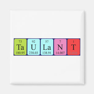 Taulant periodic table name magnet