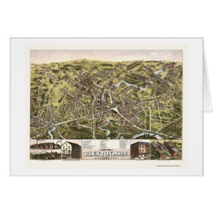 Taunton, carte panoramique de mA - 1875