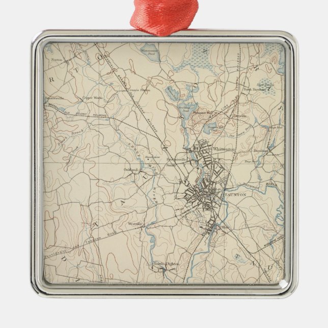 Taunton, Massachusetts Metal Ornament (Front)