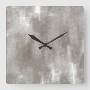 Taupe Abstract Wall Clock
