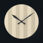 Taupe And Beige Striped Wall Clock<br><div class="desc">For more beige decor visit the rest of this shop!</div>