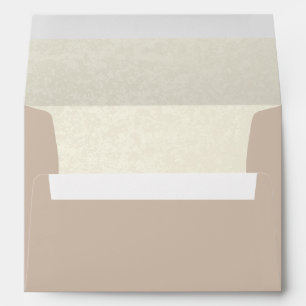 Taupe and Ivory Custom with Return Address Envelopes