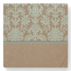 Taupe and Turquoise Damask