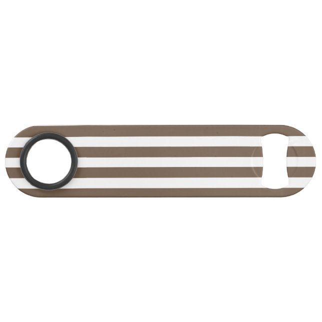 Taupe and white candy stripes bar key (Back Horizontal)