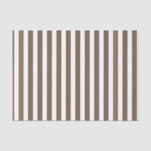 Taupe and white candy stripes tissue paper