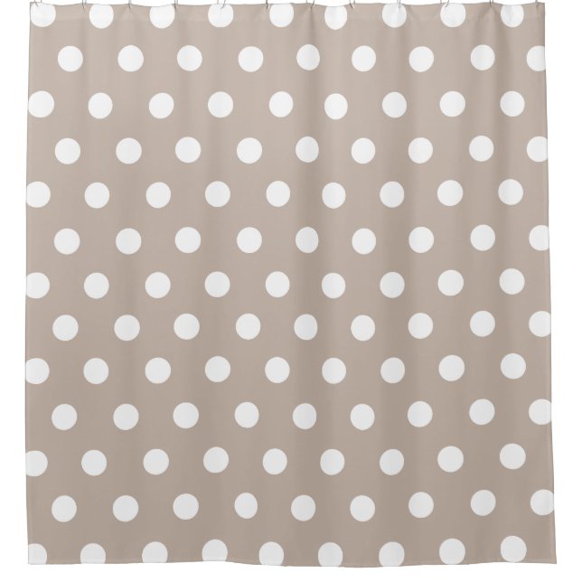Taupe and White Polka Dot pattern (Front)