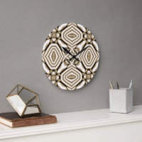 Taupe Beige Brown Black White Bohemian Art Motif