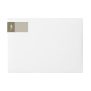 Taupe Beige KEEP CALM AND Your Creative Text Wrap Around Label