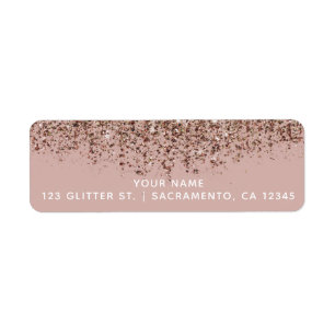 Taupe Blush Rose doré Bronze Paillettes Party