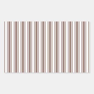 Taupe brown and white candy stripes sticker