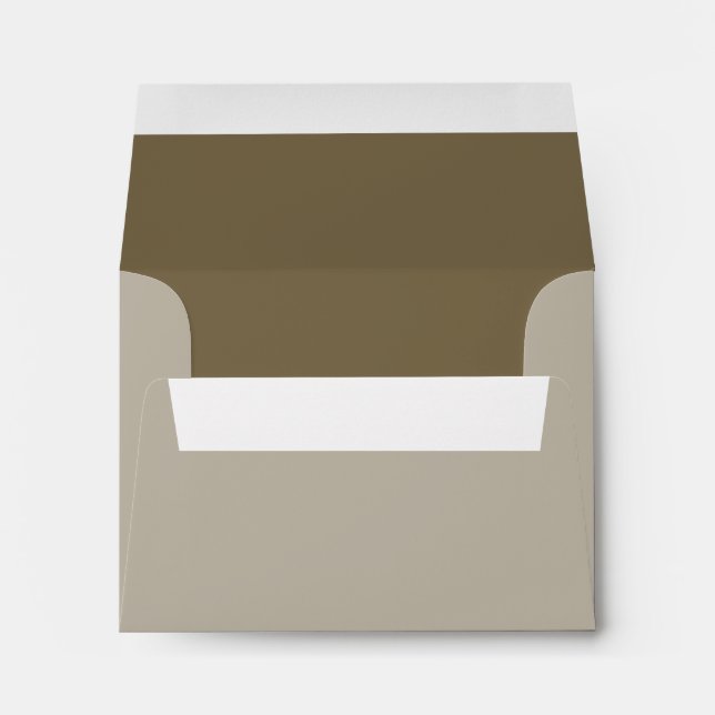 Taupe Brown Colour Background Customizable Envelopes (Back (Bottom))