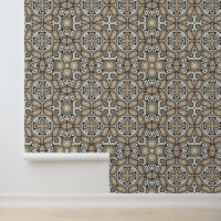 Taupe Brown Grey Beige Bohemian Tribe Art