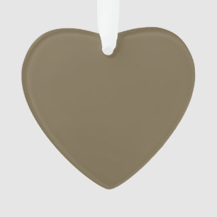 Taupe Coffee Colour Background Customizable Ornament