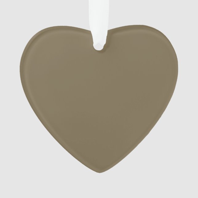 Taupe Coffee Colour Background Customizable Ornament (Front)