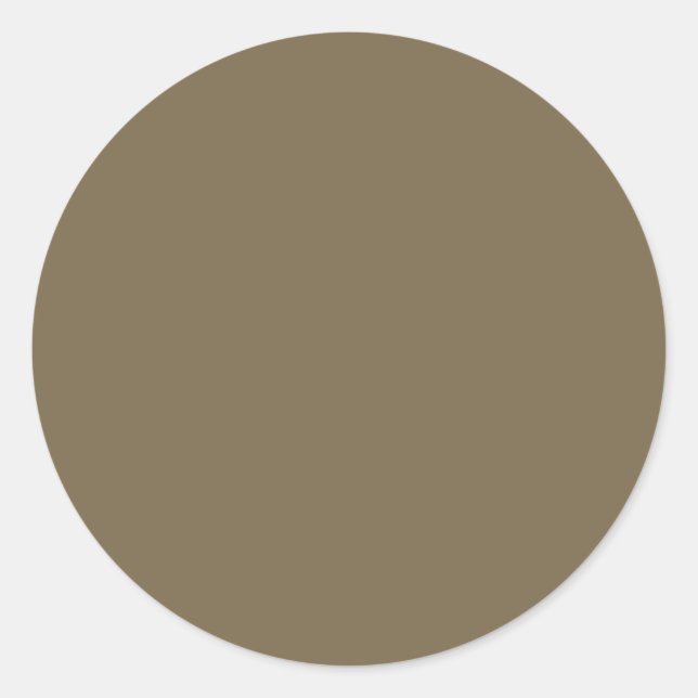 Taupe Coffee Colour Decor Background Customizable Classic Round Sticker (Front)