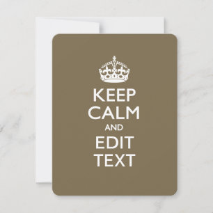 Taupe Coffee Keep Calm And Your Text Easily