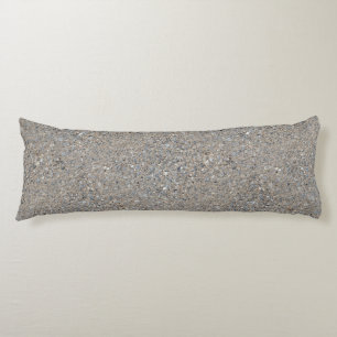 Taupe Concrete Cement Blue Aggregate Sidewalk Body Pillow