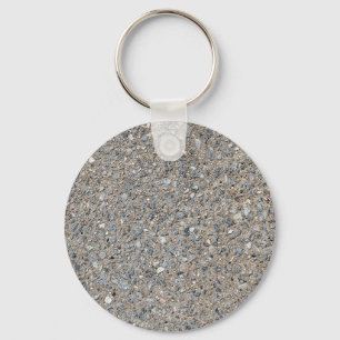 Taupe Concrete Cement Blue Aggregate Sidewalk Keychain