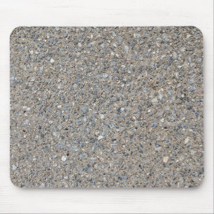 Taupe Concrete Cement Blue Aggregate Sidewalk Mouse Pad