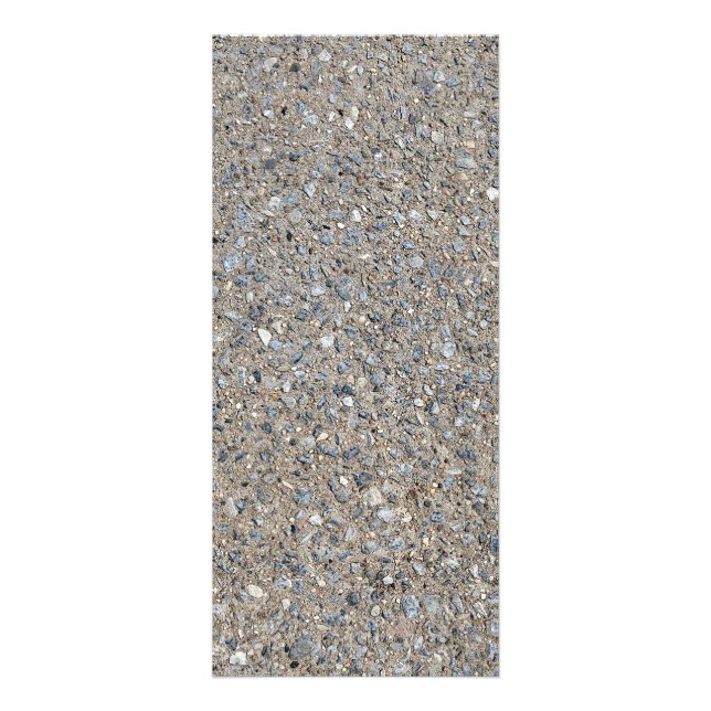 Taupe Concrete Cement Blue Aggregate Sidewalk Rack Card (Front)