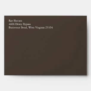 Taupe Enveloppes A7 5x7 Avec Adresse De Retour