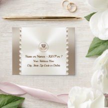 Taupe, Enveloppes RSVP ivoires, Mariage, Anniversa