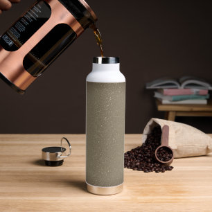 Taupe Glitter Stainless Steel Water Bottle