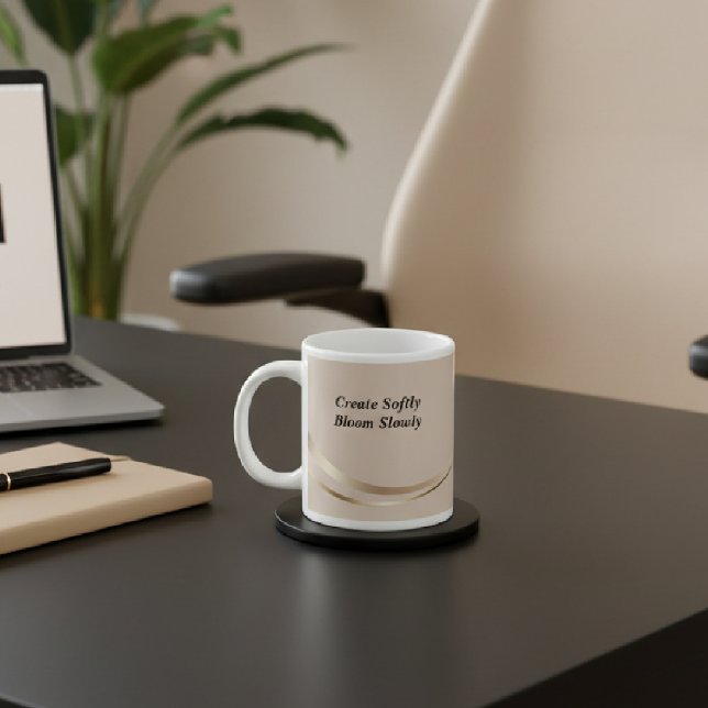 Taupe Gold Inspirational Large Coffee Mug (Creator Uploaded)