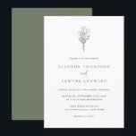 Taupe Green Minimalist Floral Bouquet Wedding Invitation<br><div class="desc">Elevate your wedding stationery with our customizable floral bouquet wedding invitation featuring an elegant minimalist line art design. This beautiful invitation showcases delicate florals designed in a timeless, simple style. The minimalist line art floral bouquet adds a touch of contemporary charm while maintaining a classic elegance. Perfect for couples seeking...</div>