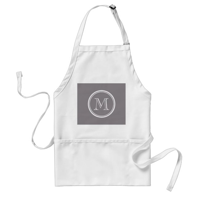 Taupe Grey High End Coloured Personalized Standard Apron (Front)