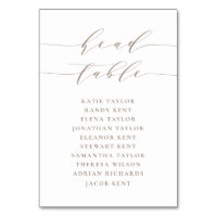 Taupe Minimalist Script Head Table Wedding