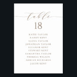 Taupe Minimalist Script Wedding Seating Plan Table Number<br><div class="desc">Customizable table number seating plan. It features a taupe whimsical script and classic typography. Personalize by adding your own details. This minimalist table seating plan is perfect for any weddings,  baby showers,  bridal showers,  birthdays,  and so much more.</div>