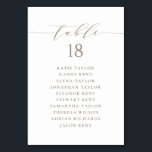 Taupe Minimalist Script Wedding Seating Plan Table Number<br><div class="desc">Customizable table number seating plan. It features a taupe whimsical script and classic typography. Personalize by adding your own details. This minimalist table seating plan is perfect for any weddings,  baby showers,  bridal showers,  birthdays,  and so much more.</div>