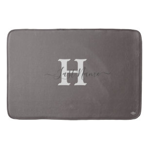 Taupe Monogram Bath Mat HAMbyWG