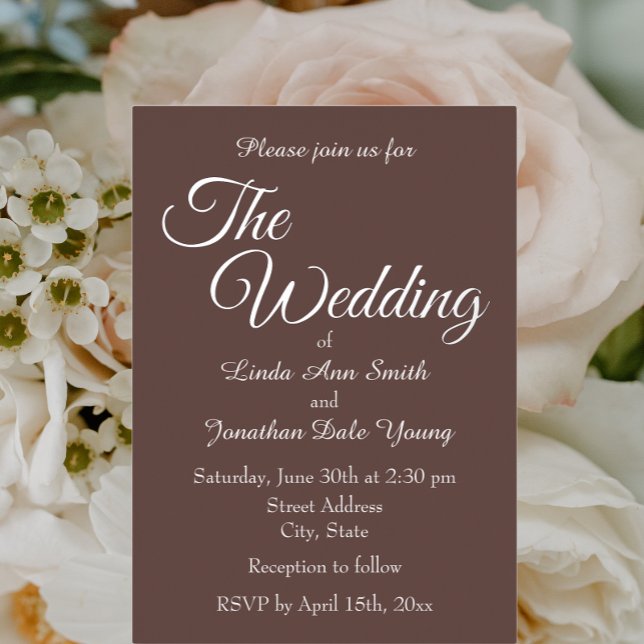 Taupe Monotone Simple Style Wedding (In Situ Wedding)