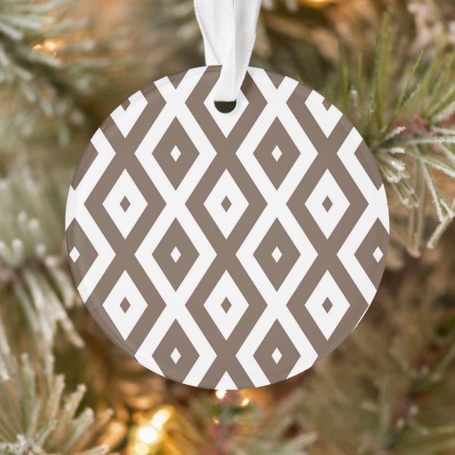Taupe motif diamant brun et blanc (Arbre)