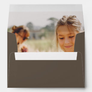 Taupe Return Address with Photo Envelope
