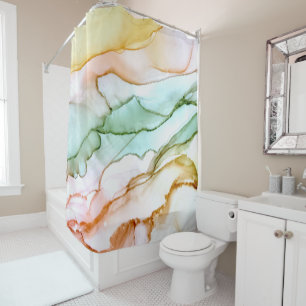 Taupe rose Abstrait rideau de douche